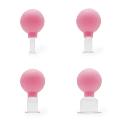 Face Cups mit Ball (4-teiliges Set) (rosa)