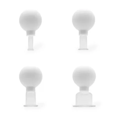 Face Cups mit Ball (4-teiliges Set) (weiß)