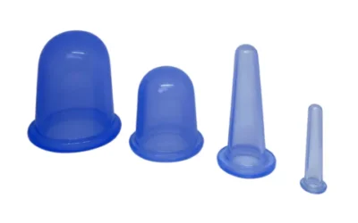 4-teiliges Schröpf-Set (Farbe: Sanftes Ozean blau)
